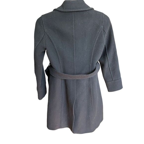 ✨SALE✨ J. Crew Stadium Cloth belted black coat 2p - Picture 5 of 6